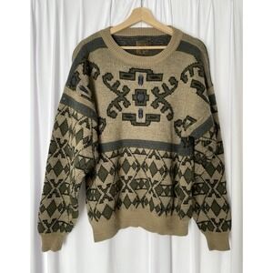 Generra Fabrique Deluxe Vintage 80's Sweater Size Medium Wool Blend Southwestern